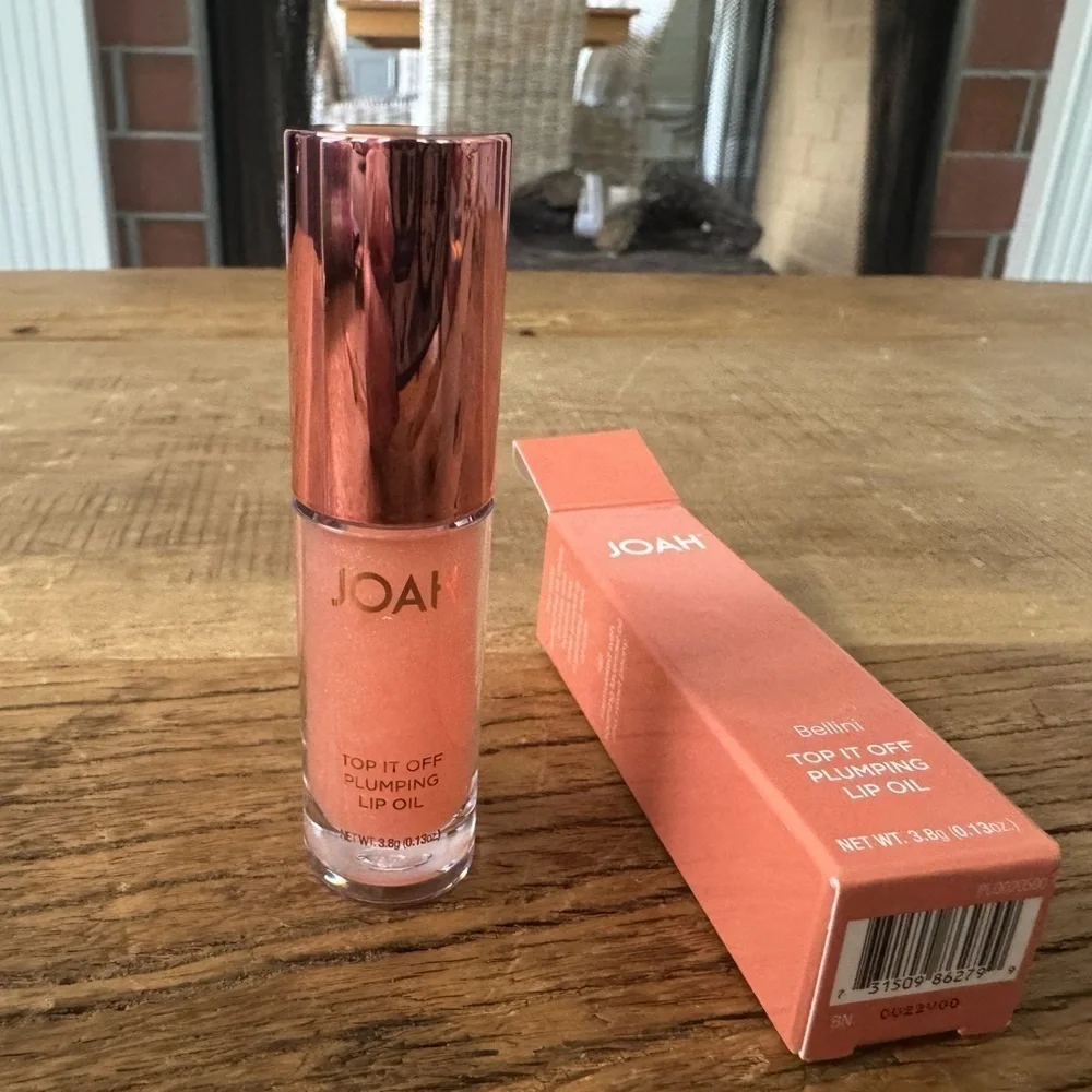 NEW IN BOX Korean JOAH Top it Off Plumping Lip Oil ~ Bellini 🍑